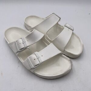 Birkenstock Women's EU 40 US 9 Arizona EVA Sandals White Slip On Slides Shoes
